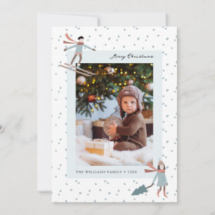 Snow Christmas Photo Holiday Card