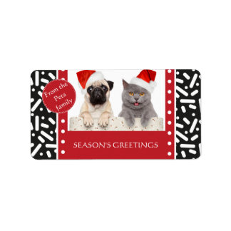 Snow Christmas Stationary and Gifts Label