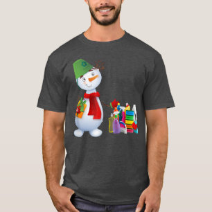 Snow Cleaner Funny Snowman Cleaning Lady Gift Hous T-Shirt