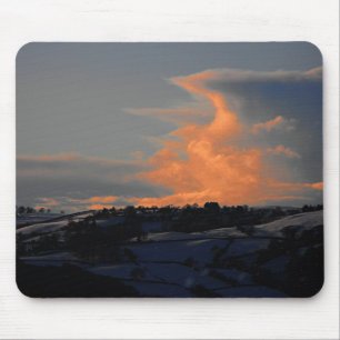 Snow Cloud over Newtown, Powys Mouse Pad