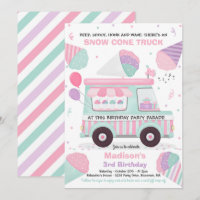 Snow Cone Birthday Party Drive By Birthday Parade