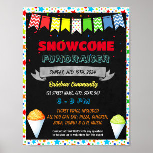Snow cone Event template Poster