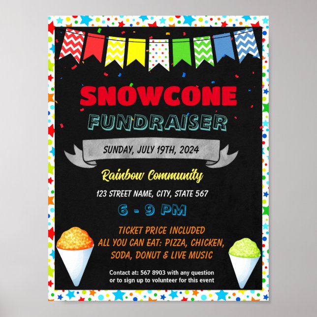 Snow cone Event template Poster (Front)