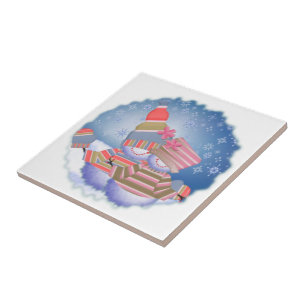 Snow Couple Ceramic Tile
