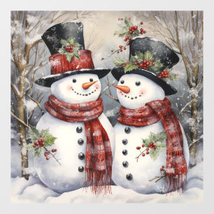 Snow Couple Window Cling