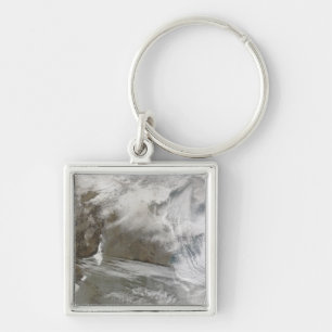 Snow cover encircles Bo Hai Keychain