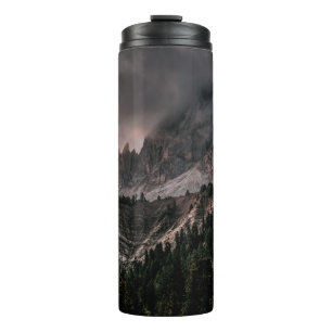 SNOW COVER MOUNTAIN DURING GRAY CLOUDY SKIES THERMAL TUMBLER