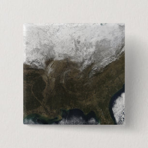 Snow cover over the United States 2 Inch Square Button