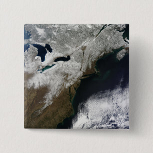 Snow cover stretching from Canada 2 Inch Square Button
