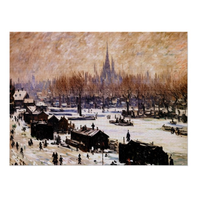 Snow-Covered Amsterdam Poster (Front)