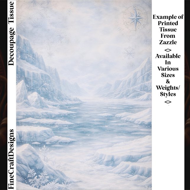 Snow Covered Arctic Landscape FG4 Decoupage Tissue Paper (Creator Uploaded)