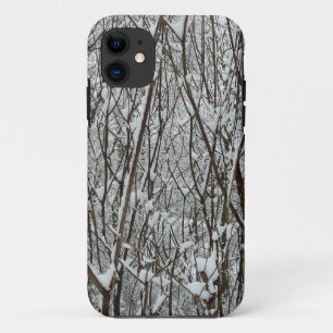 Snow Covered Branches Winter Abstract iPhone 11 Case