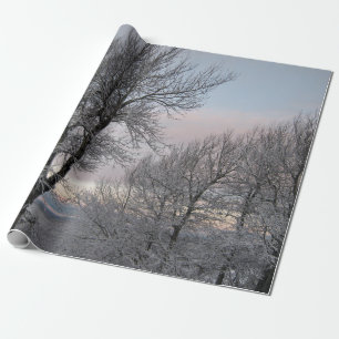 Snow Covered Branches Wrapping Paper