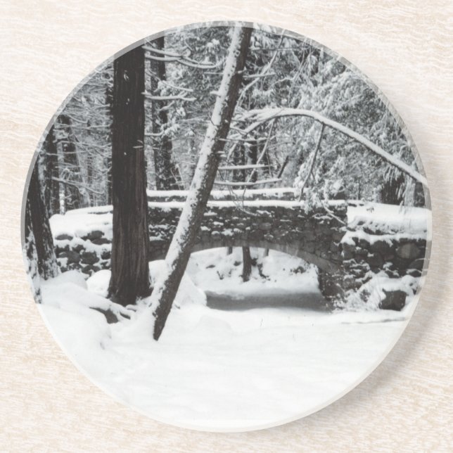 Snow Covered Bridge Coaster (Front)