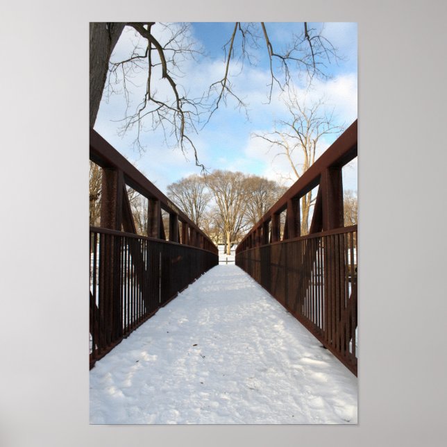 Snow Covered Bridge Poster (Front)