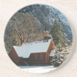 Snow Covered Chapel Coaster