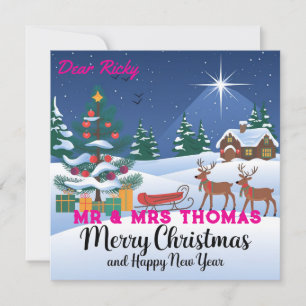 Snow-Covered Christmas Magic Greeting Card