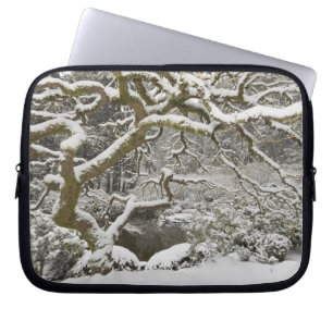 Snow-covered Japanese maple 2 Laptop Sleeve