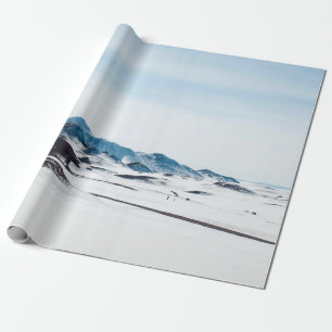SNOW-COVERED LAND DURING DAY TIME WRAPPING PAPER
