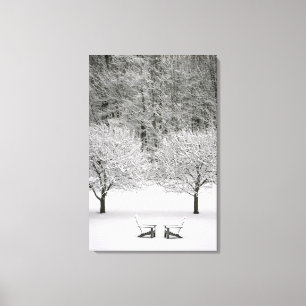 Snow covered landscape canvas print