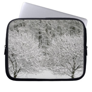 Snow covered landscape laptop sleeve