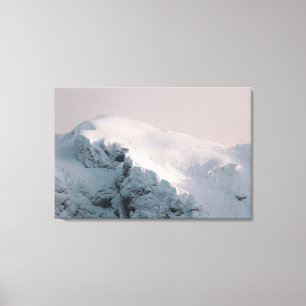 Snow covered mountain canvas print