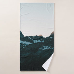 SNOW COVERED MOUNTAIN DURING DAYTIME2 BATH TOWEL