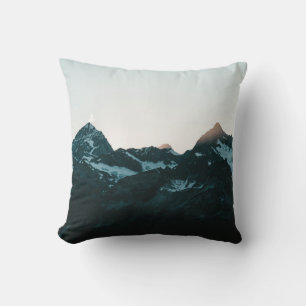 SNOW COVERED MOUNTAIN DURING DAYTIME2 THROW PILLOW
