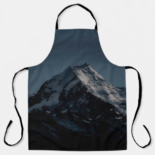 SNOW COVERED MOUNTAIN DURING NIGHTTIME APRON
