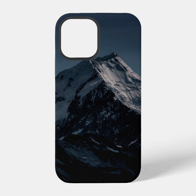 SNOW COVERED MOUNTAIN DURING NIGHTTIME iPhone CASE (Back)