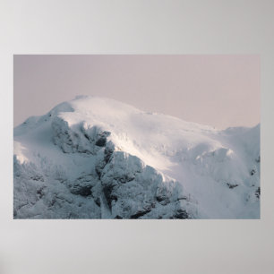Snow covered mountain poster