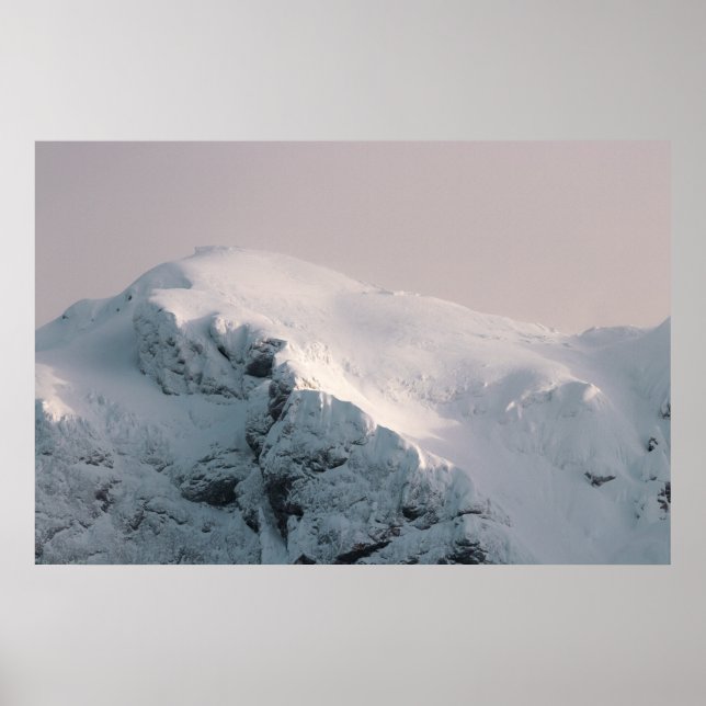 Snow covered mountain  poster (Front)