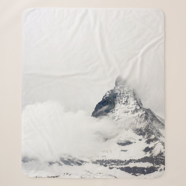 SNOW COVERED MOUNTAIN SHERPA BLANKET (Front)