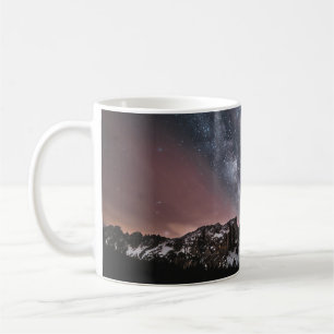 SNOW COVERED MOUNTAIN UNDER STARRY NIGHT COFFEE MUG