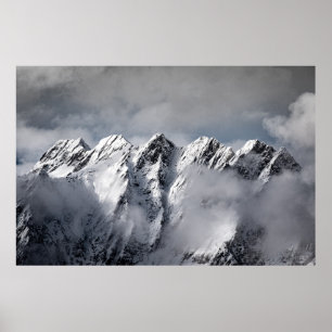 SNOW COVERED MOUNTAINS POSTER