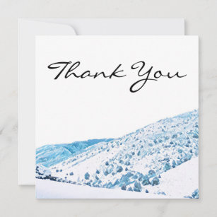 Snow Covered Mountains Thank You Card