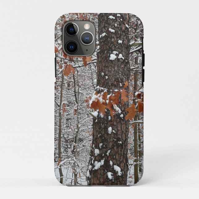 Snow Covered Oak Trees Winter Nature Photography Case-Mate iPhone Case (Back)