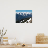 Snow Covered Olympic Mountains Landscape