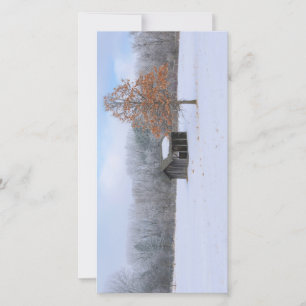 Snow Covered Paddock Thank You Card