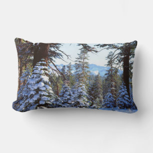 Snow-covered Red Fir trees in the High Sierra 2 Lumbar Pillow