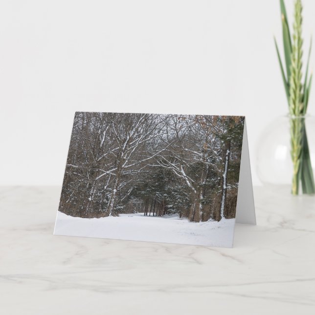 Snow Covered Road Painterly Winter Card (Front)