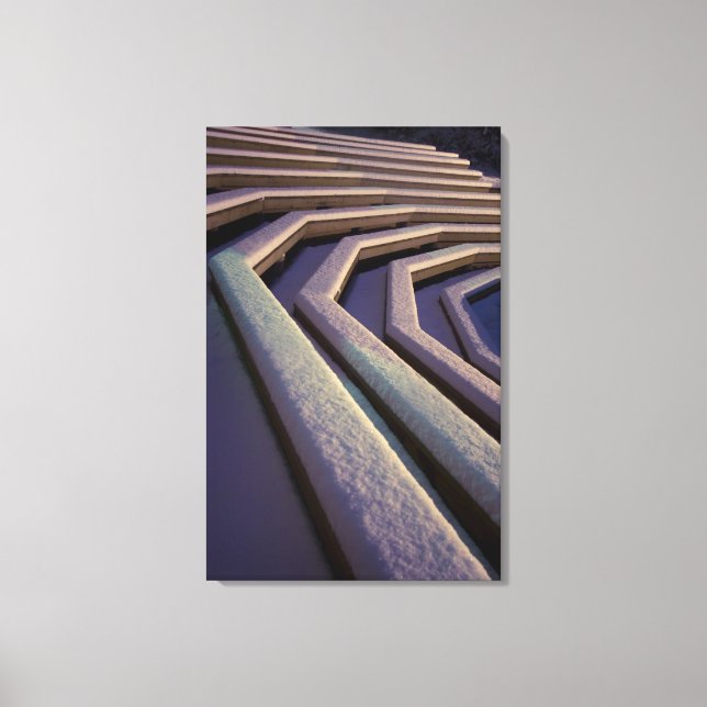 Snow covered seats canvas print (Front)