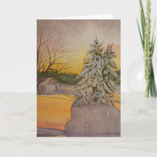 Snow Covered Shaffer Farm Holiday Card