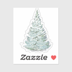 Snow Covered Spruce Tree Illustration