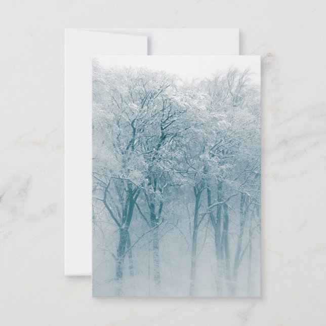 Snow-covered Trees Winter Photo Card (Front)