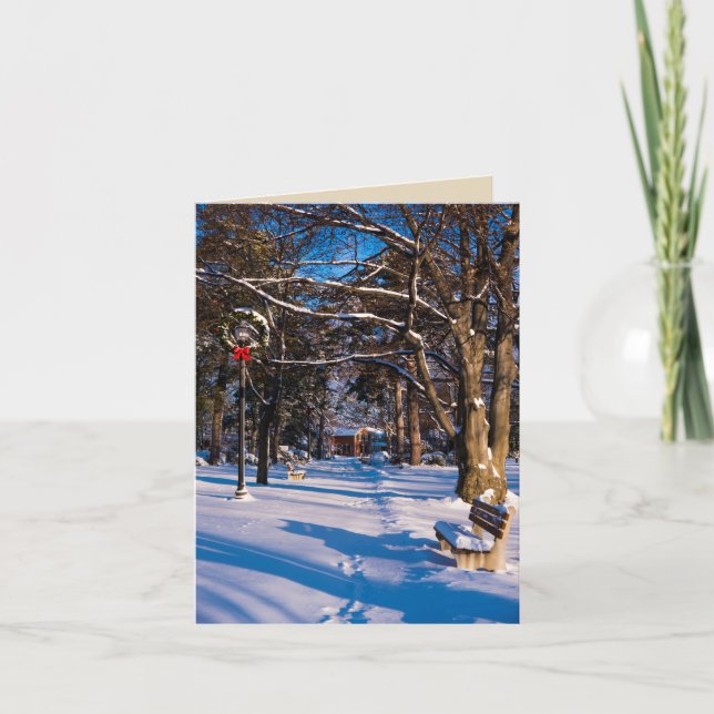 Snow Covered Winter Park in Canada Card (Front)