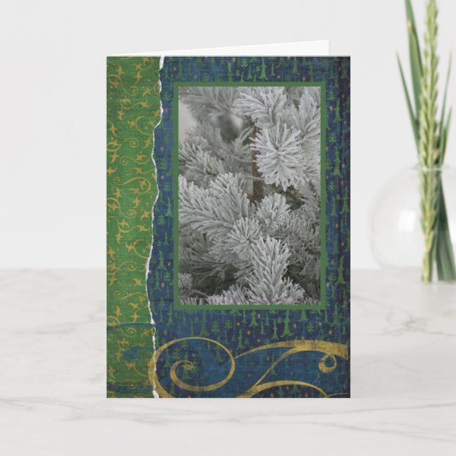 Snow Crystals Holiday Card (Front)