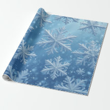 Snow Crystals Wrapping Paper
