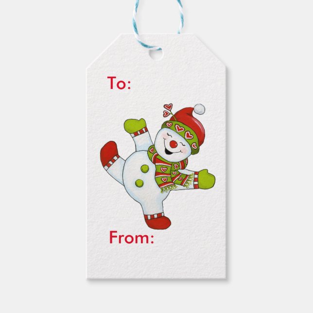 Snow Dancing 1 Gift Tags (Front)