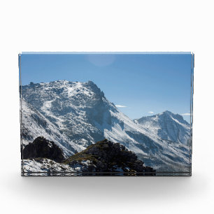 Snow Davos Switzerland Holiday Card Poster Photo Block